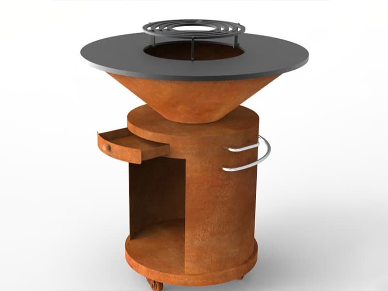 Corten Steel Barbecue Grill For Backyard